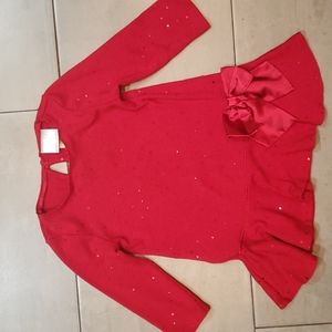 Red Sweater | Ruffle bottom | 3T | $8 or 3/$15